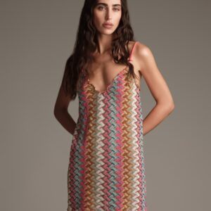 ABITO CORTO IN MAGLIA CHEVRON