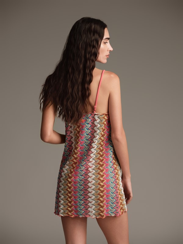 ABITO CORTO IN MAGLIA CHEVRON