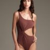 COSTUME INTERO MONOSPALLA LUREX CON CUT-OUT
