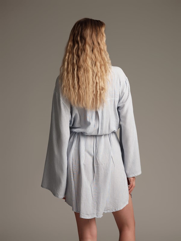 ABITO CAMICIA A RIGHE CON CINTURA IN CORDA