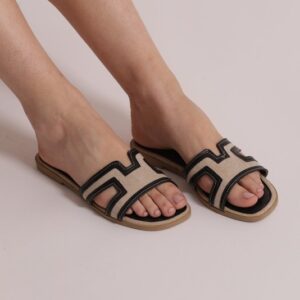 CIABATTINA BASSA CON TESSUTI BEIGE