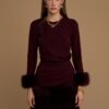 MAGLIA MANICOTTI SIMIL PELLICCIA