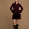MAGLIA MANICOTTI SIMIL PELLICCIA
