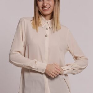 CAMICIA IN GEORGETTE CON BOTTONI GIOIELLO