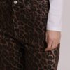 JEANS PALAZZO CON STAMPA ANIMALIER