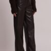 PANTALONE WIDE LEG SIMIL PELLE
